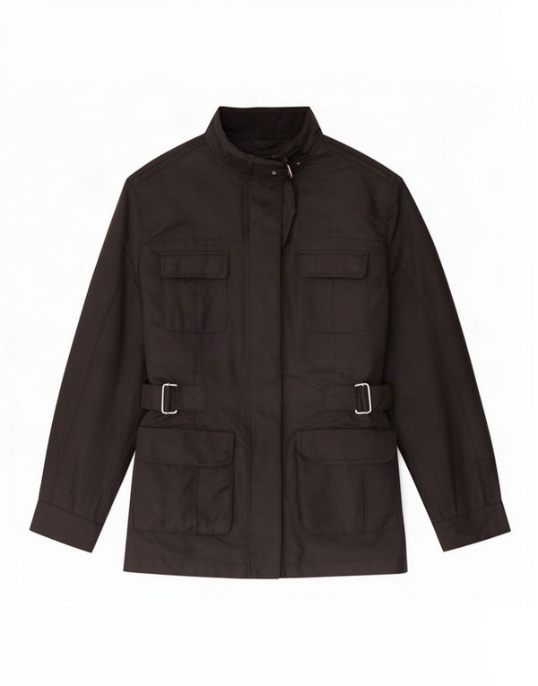 Geox Veste utilitaire pour femme UK 12 Medium Noir Polyester