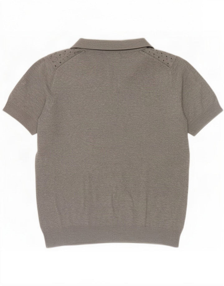 Polo à motif abstrait pour homme Zara Gris moyen
