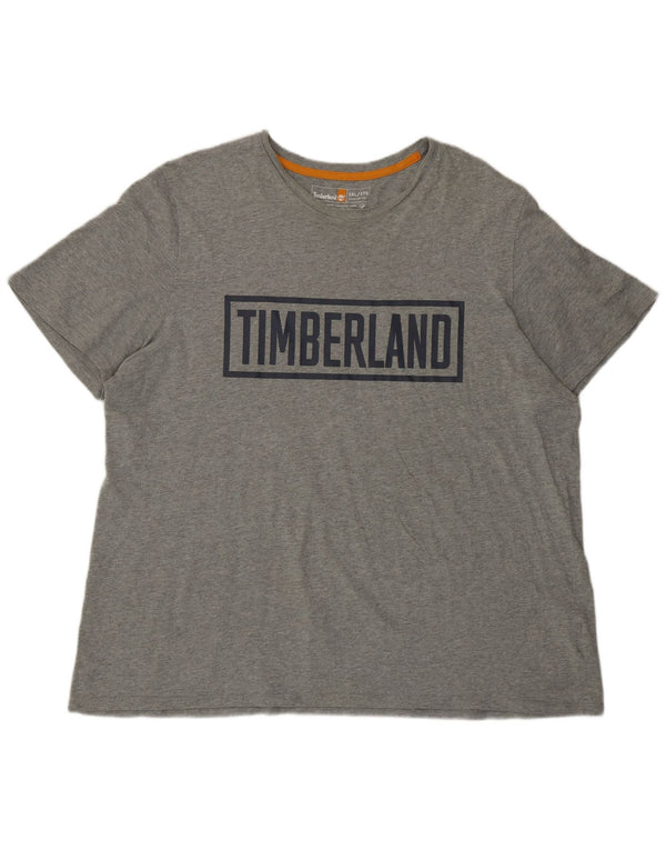 Timberland T-shirt graphique coupe régulière pour homme, 3XL, gris, coton