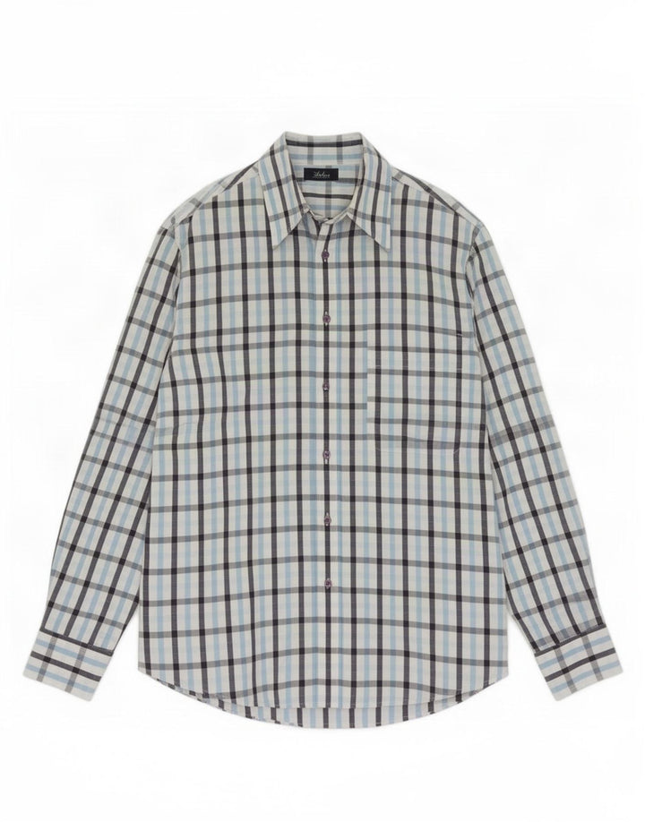 Sergio Tacchini Chemise Homme Petit Carreau Bleu Coton