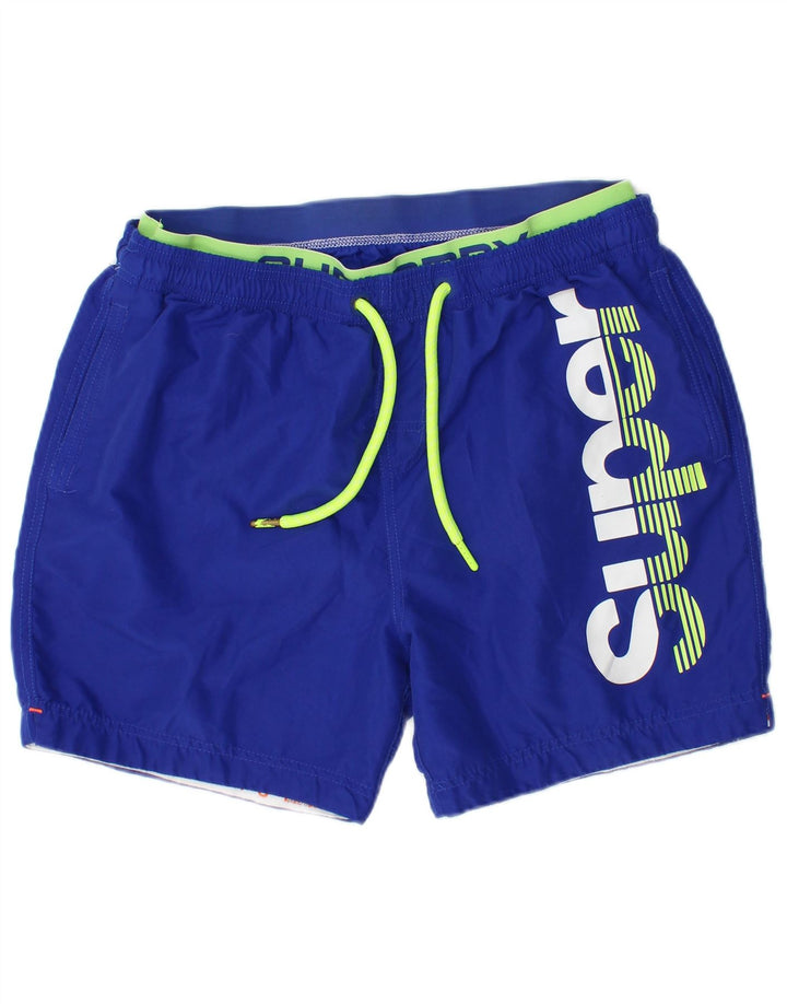 Superdry Short de Bain Graphique Homme 2XL Bleu Polyester