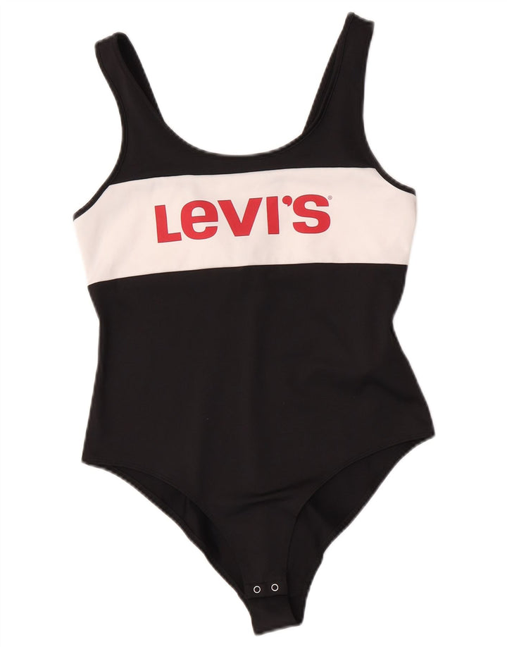 Levi's Body Graphique Femme UK 12 Polyester Colorblock Noir Moyen