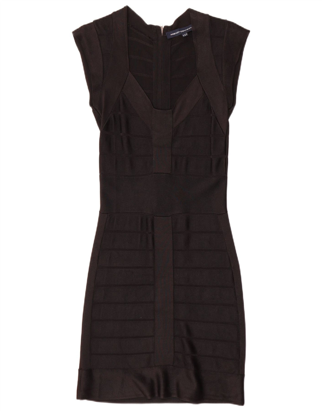 French Connection Robe fourreau pour femme UK 10 Small Noir Viscose