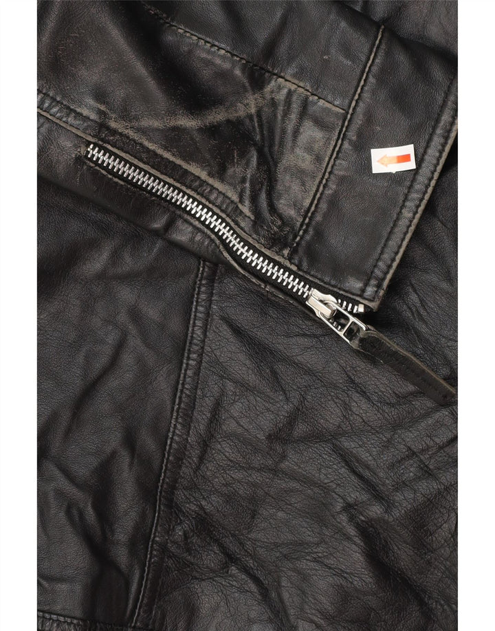 Isaco & Kawa Veste de motard en cuir pour femme IT 44 Cuir noir moyen