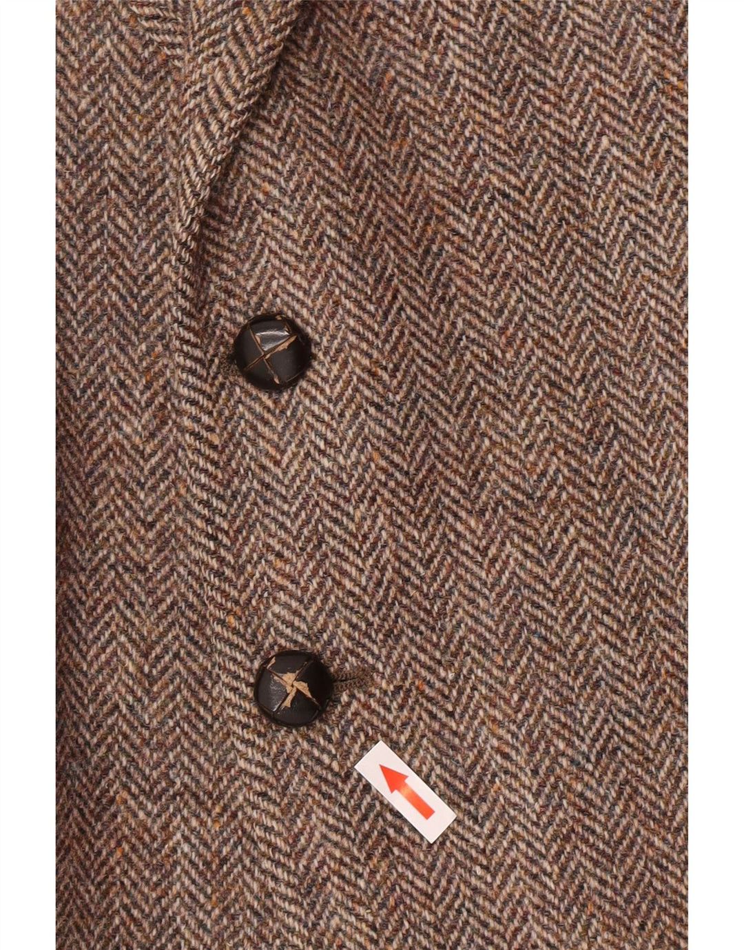 St Michael Veste blazer à 2 boutons pour homme UK 38 en laine à chevrons marron moyen