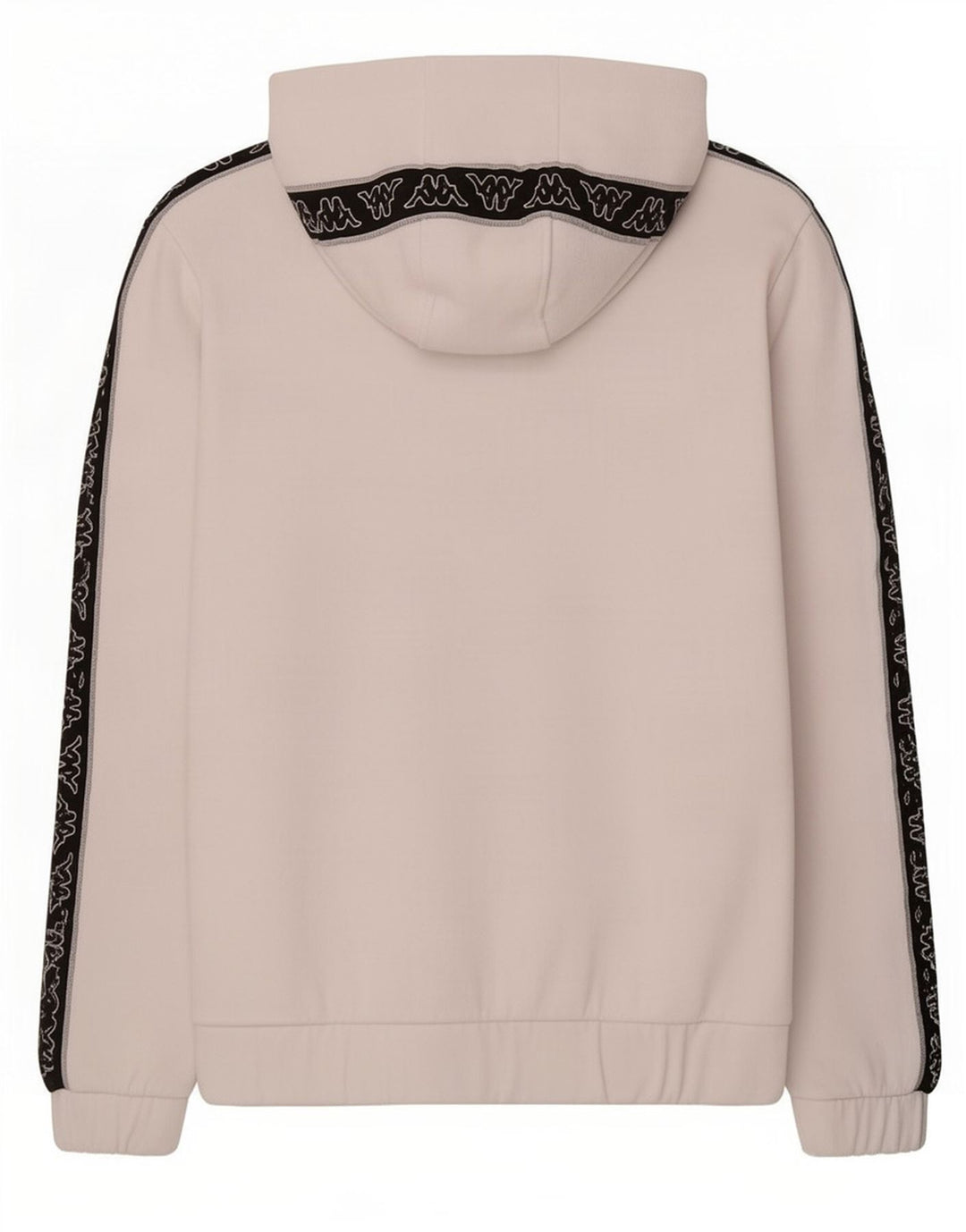 Kappa Pull Polaire à Capuche Graphique Homme Blanc Moyen Polyester Colorblock