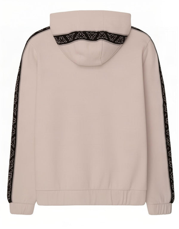 Kappa Pull Polaire à Capuche Graphique Homme Blanc Moyen Polyester Colorblock