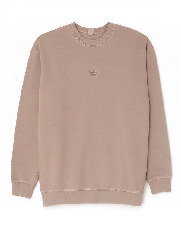 Reebok Sweat-shirt coupe ample pour homme, petit, gris, coton