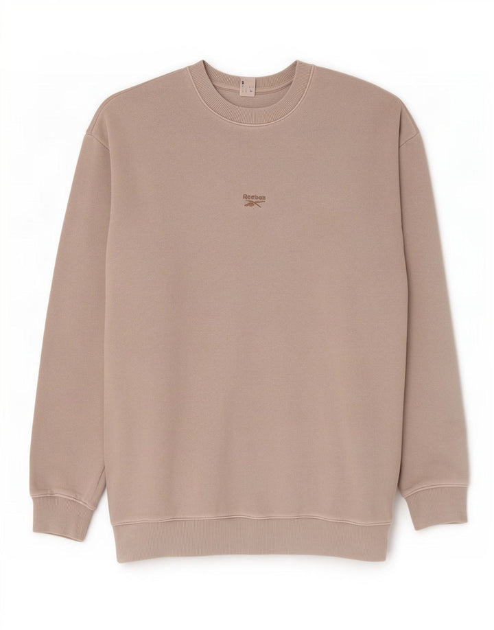 Reebok Sweat-shirt coupe ample pour homme, petit, gris, coton