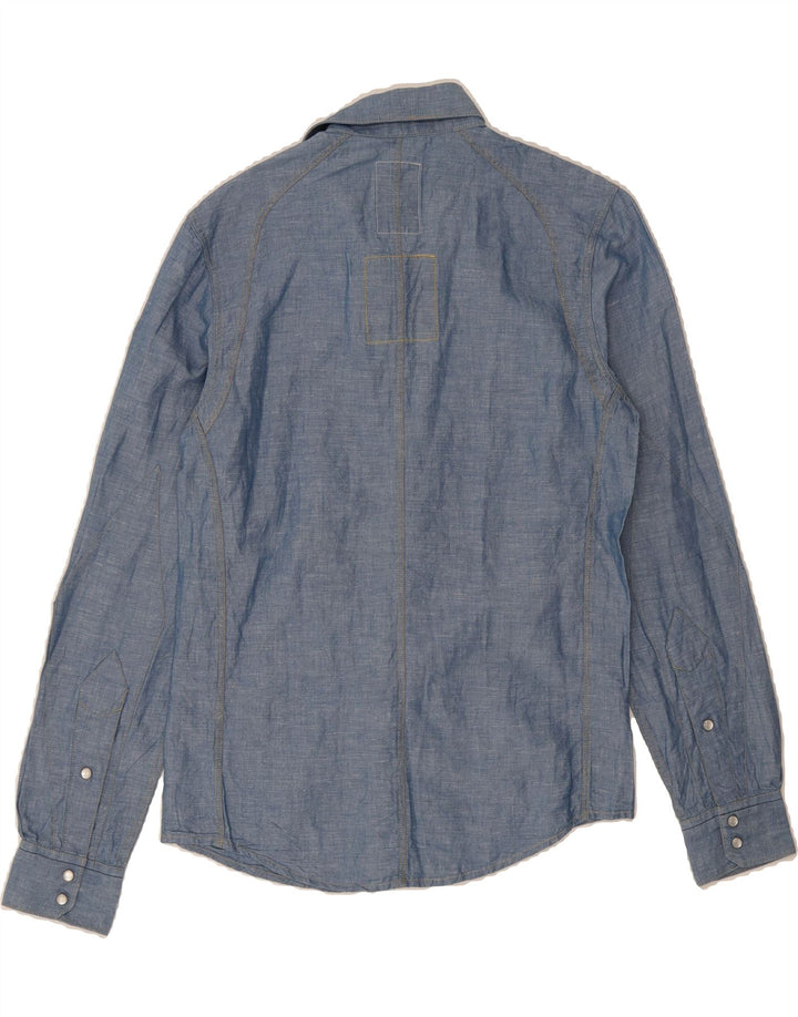 G-STAR Mens Grant Fit Shirt Small Blue Cotton Vintage G-Star and Second-Hand G-Star from Messina Hembry 