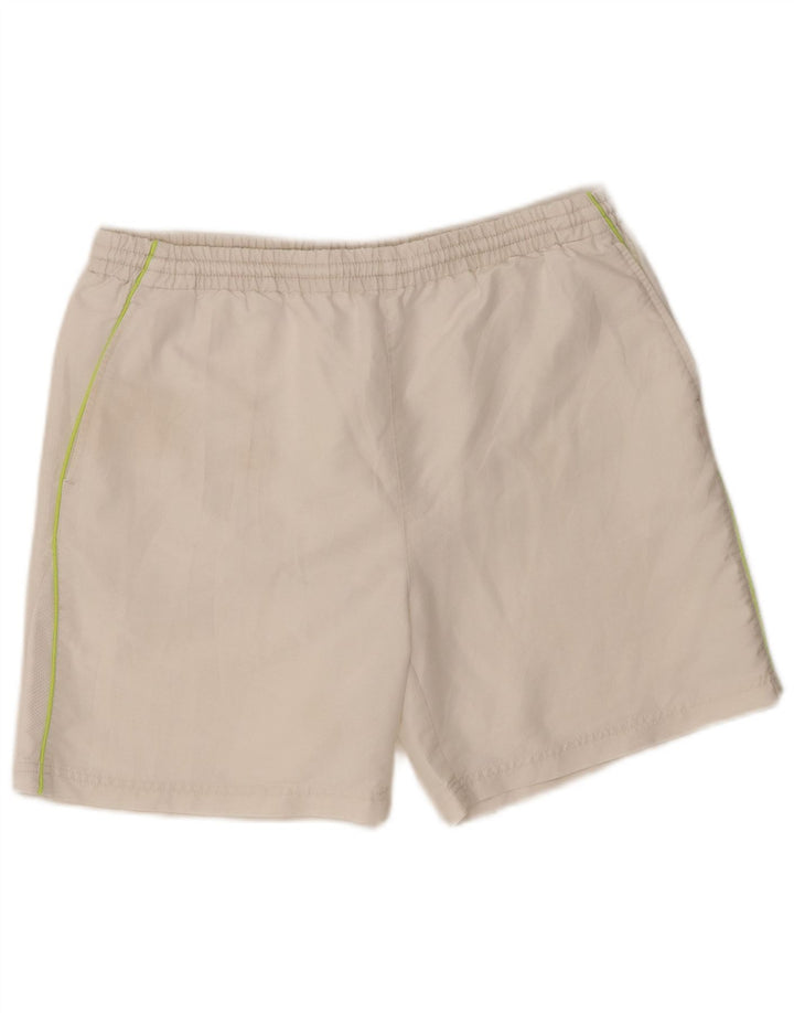 Fila Short de Sport Homme Blanc Moyen Polyester