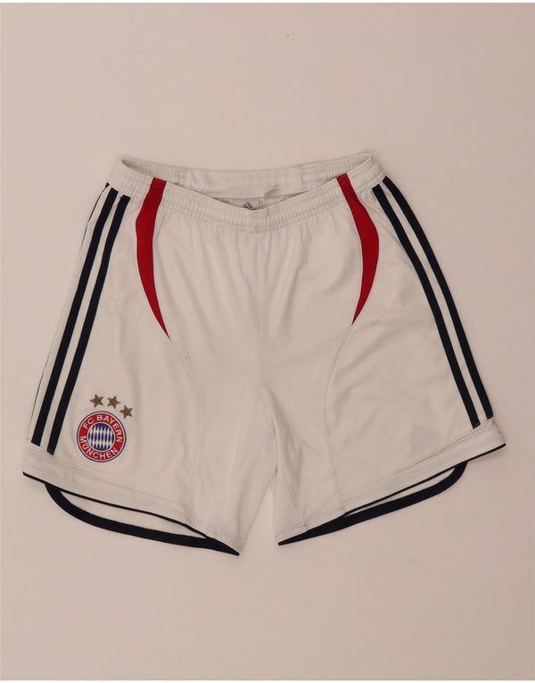 Adidas Short de Sport FC Bayern Munchen Garçon 13-14 Ans Blanc Polyester