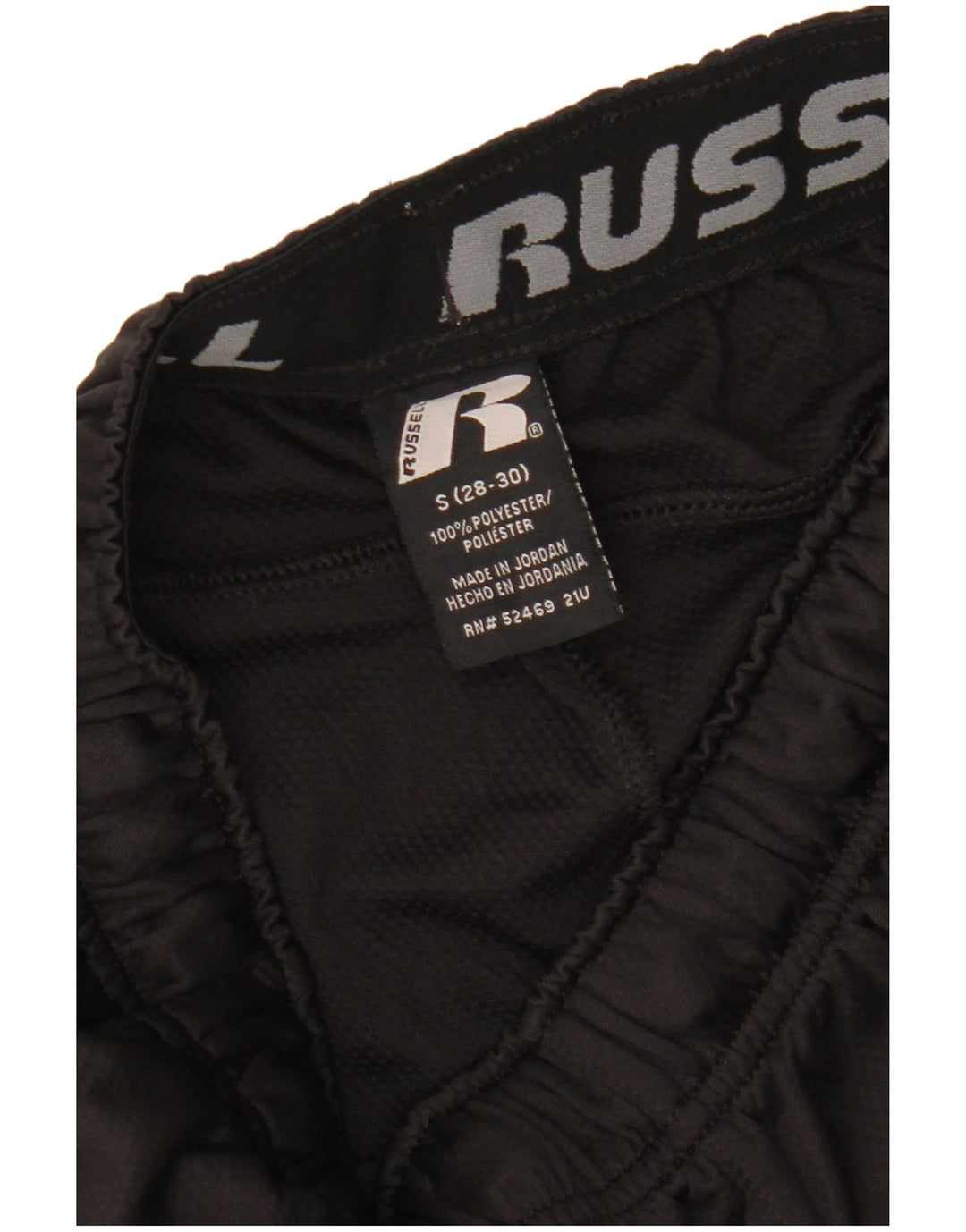 RUSSELL ATHLETIC Short de sport Dri-Power pour homme, petit, noir, polyester