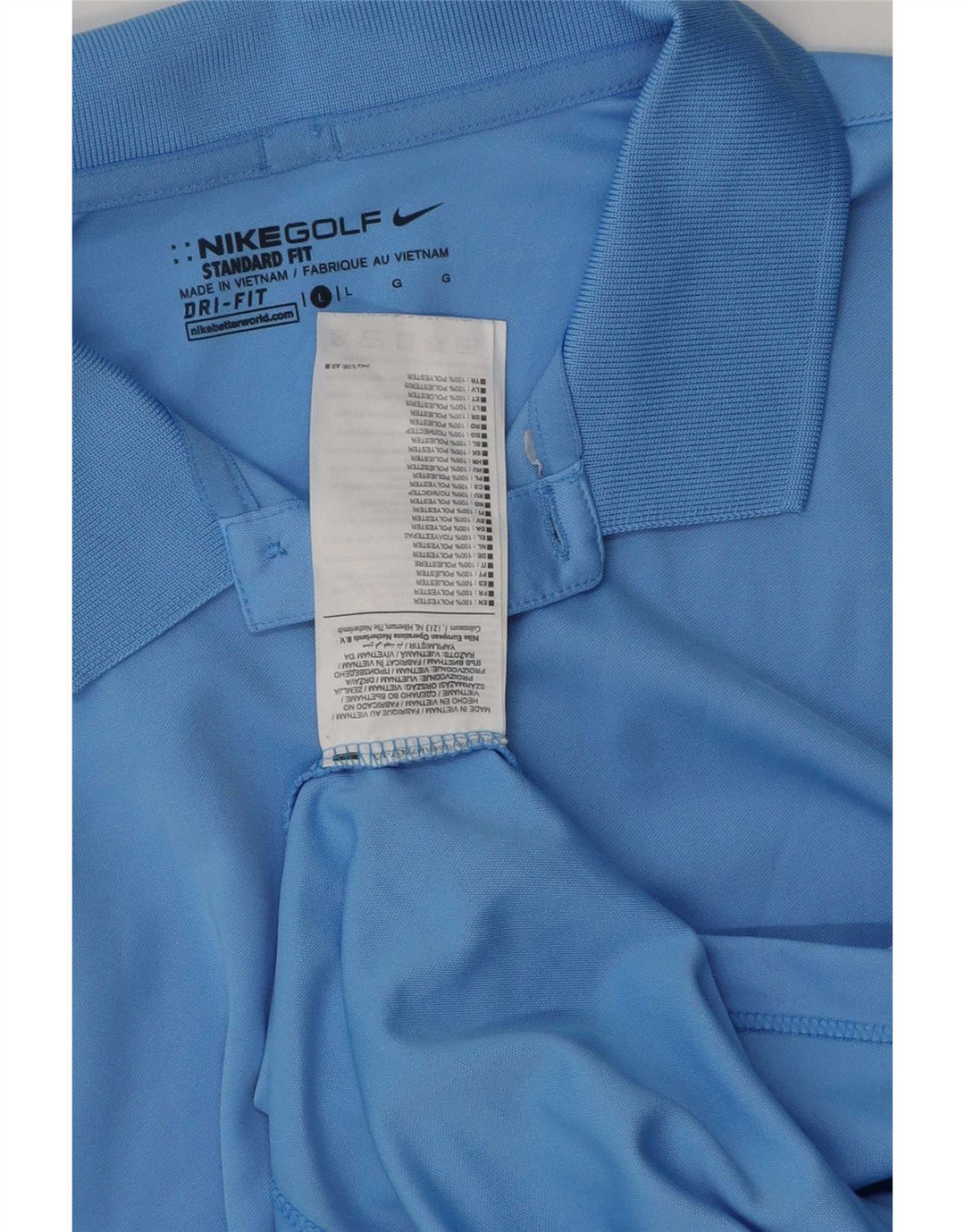 Nike Polo Dri Fit Standard pour homme en polyester Bleu Taille L