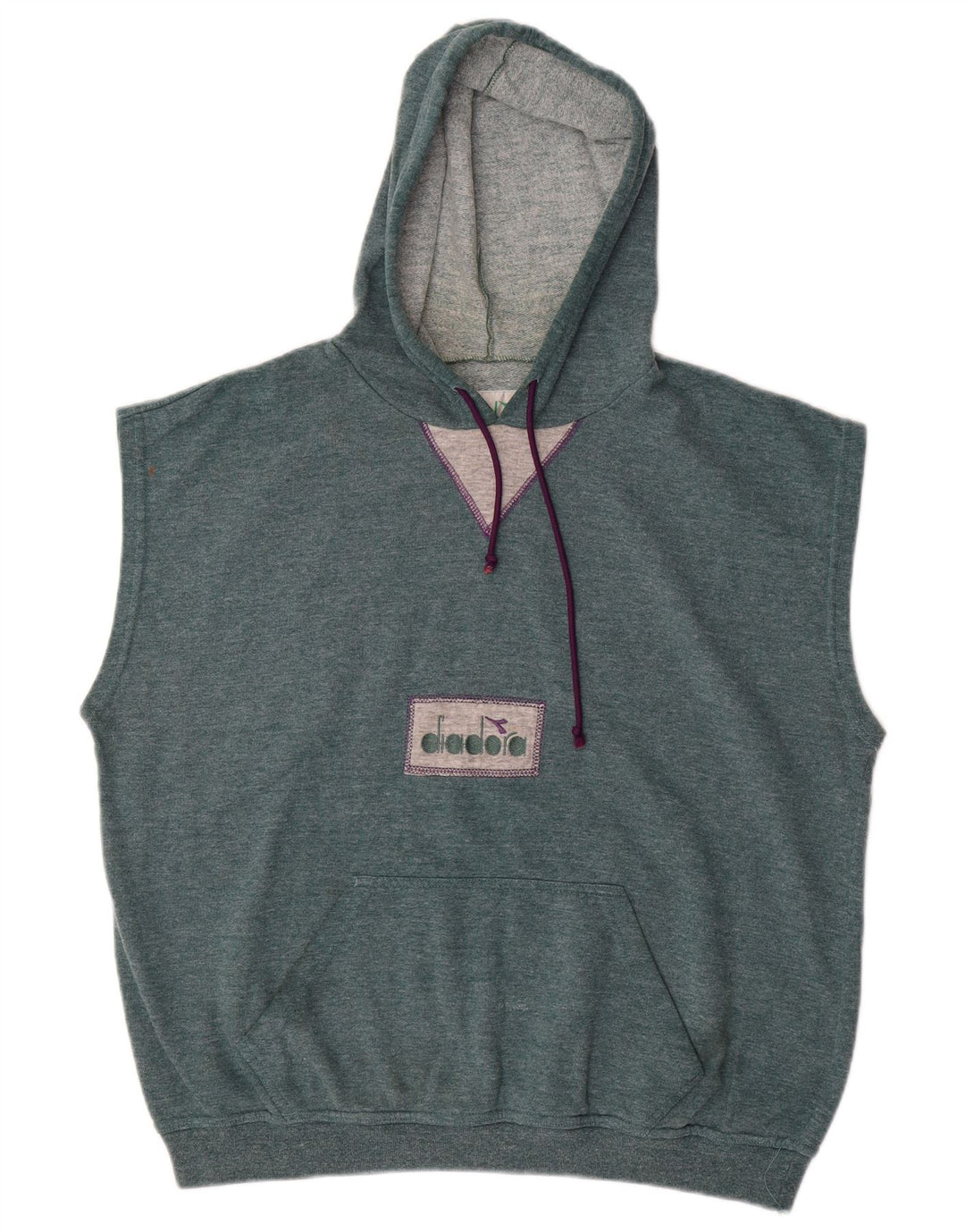 DIADORA Pull à capuche sans manches pour homme en coton bleu moyen