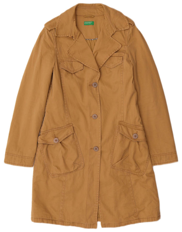 Benetton Trench Femme UK 8 Petit Coton Beige