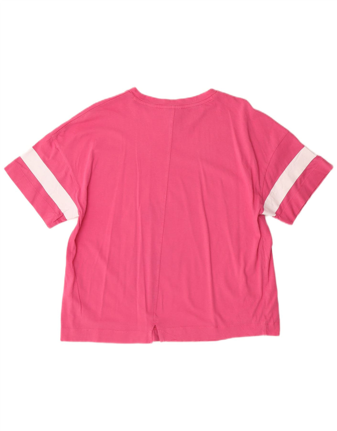 DIADORA T-Shirt Femme UK 44 Coton Rayé Rose Moyen
