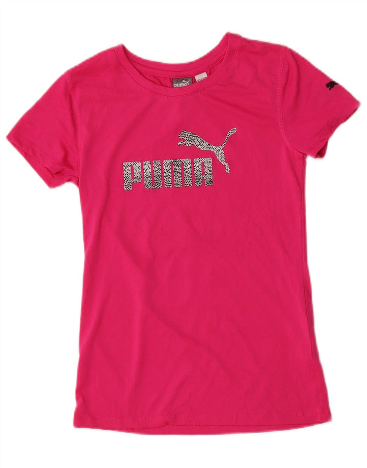 PUMA T-Shirt Graphique Fille 12-13 Ans Grand Rose Polyester