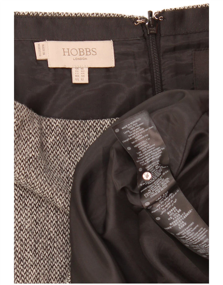 Hobbs Jupe droite pour femme UK 16 Large W35 Laine grise