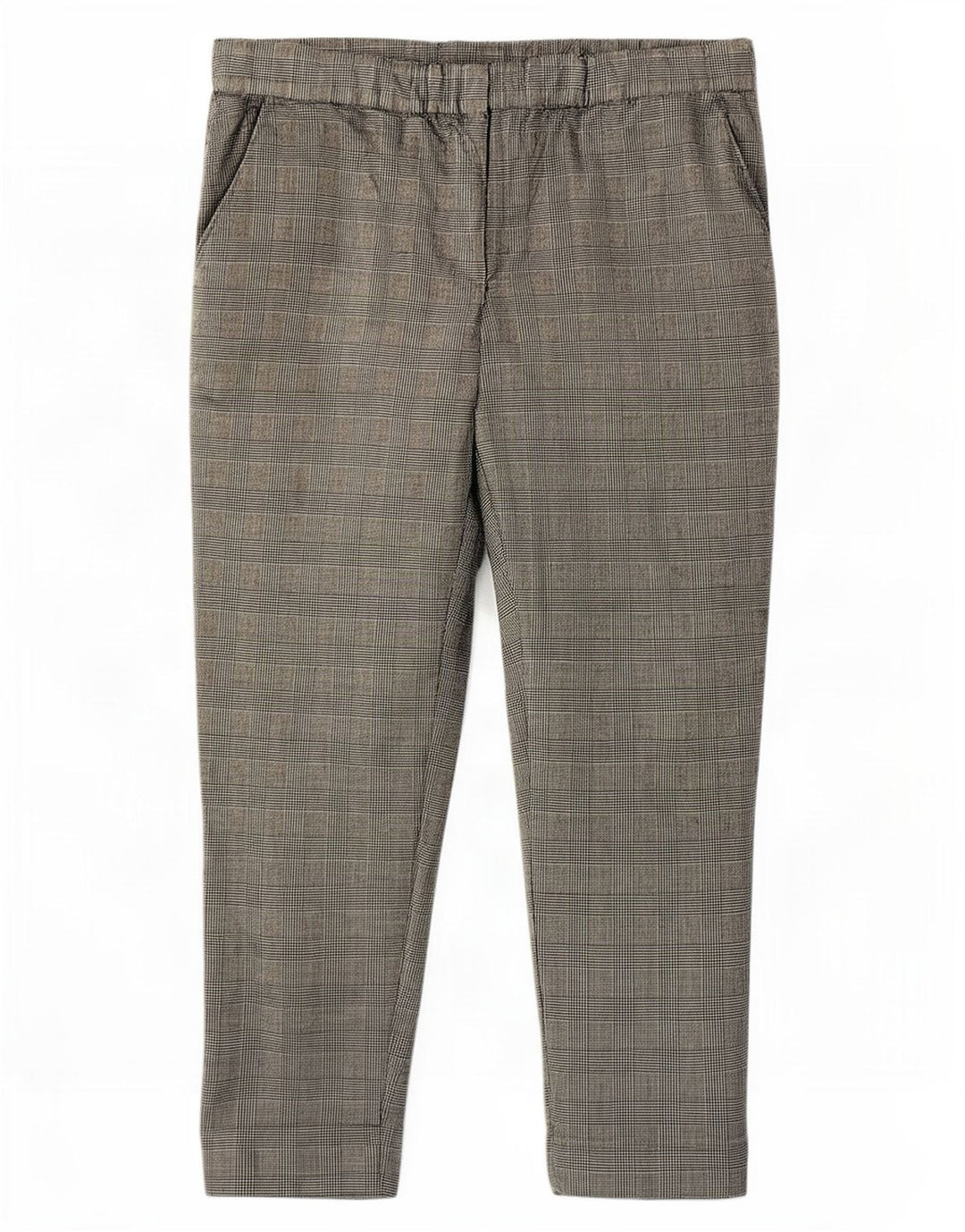 Cos Pantalon court femme EU 40 Medium W32 L24 Laine à carreaux gris
