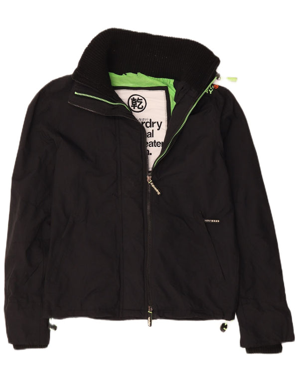 Superdry Veste de Pluie Coupe-Vent Homme UK 36 Petit Nylon Noir