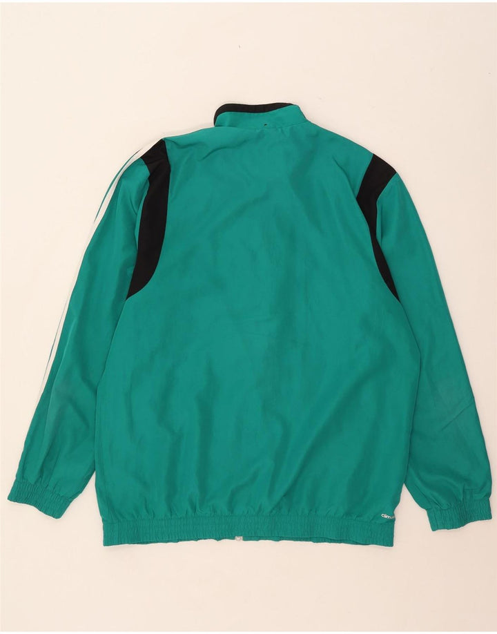 Adidas Hommes Climalite Survêtement Top Veste Large Turquoise Colorblock