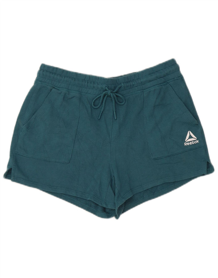 REEBOK Short de sport pour femme UK 14 Bleu moyen