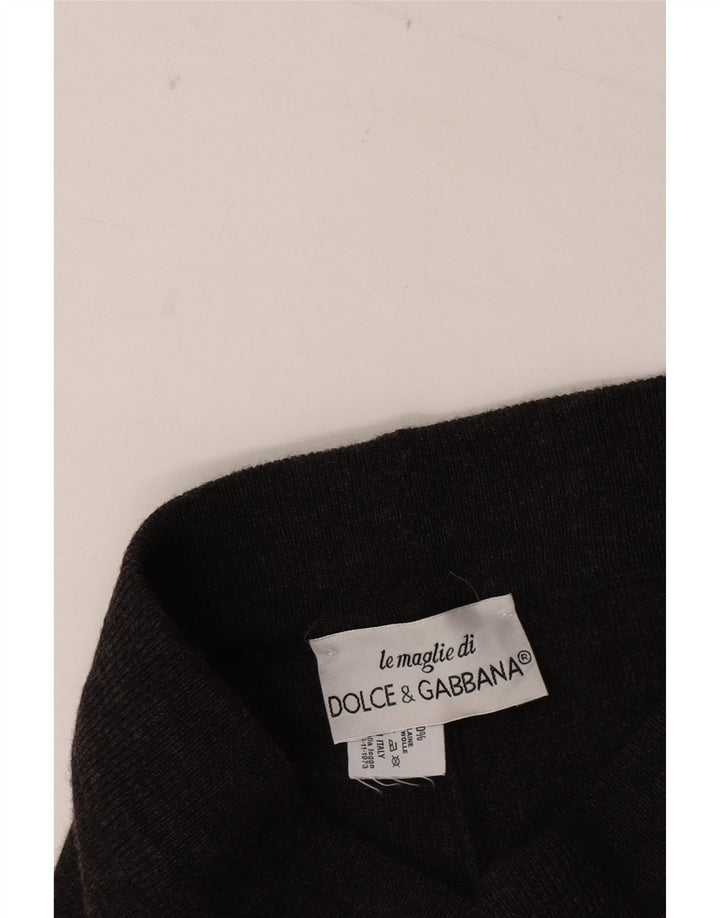 Dolce & Gabbana Femme Leggings IT 42 Laine Gris Moyen