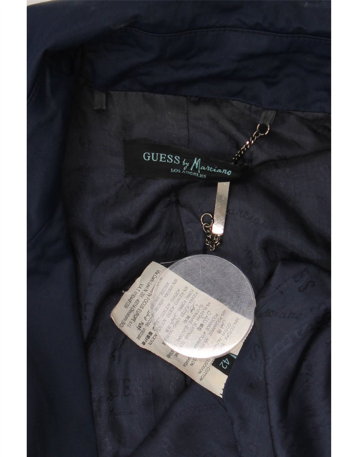 Guess By Marciano Trench Femme IT 42 Coton Bleu Marine Moyen