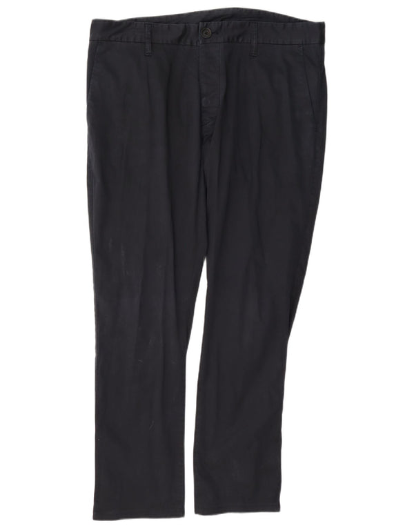 Armani Pantalon Chino Droit Homme EU 52 XL W38 L29 Bleu Marine Coton