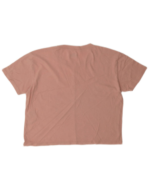 Hollister T-shirt court graphique pour femme UK 10 Small Rose Colourblock