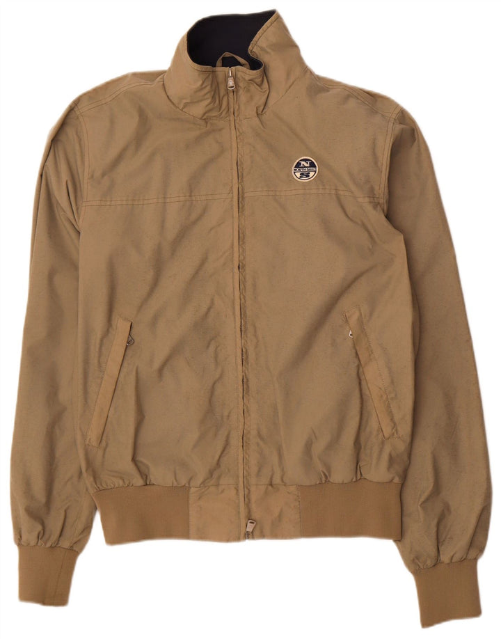 North Sails Veste Bomber Homme UK 40 Large Beige Nylon