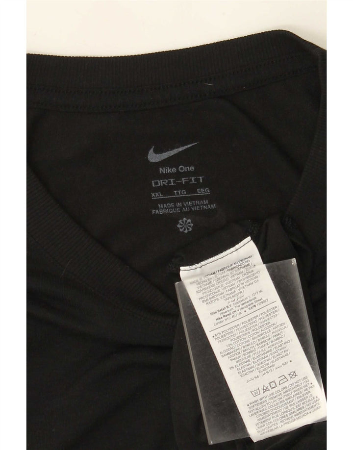 Nike Haut Dri Fit à manches longues pour homme 2XL Noir Polyester