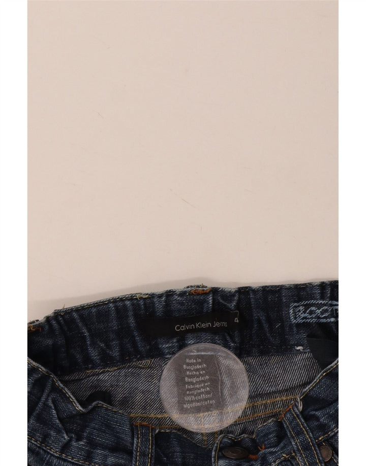 CALVIN KLEIN Jean droit garçon 3-4 ans W20 L17 Bleu Coton