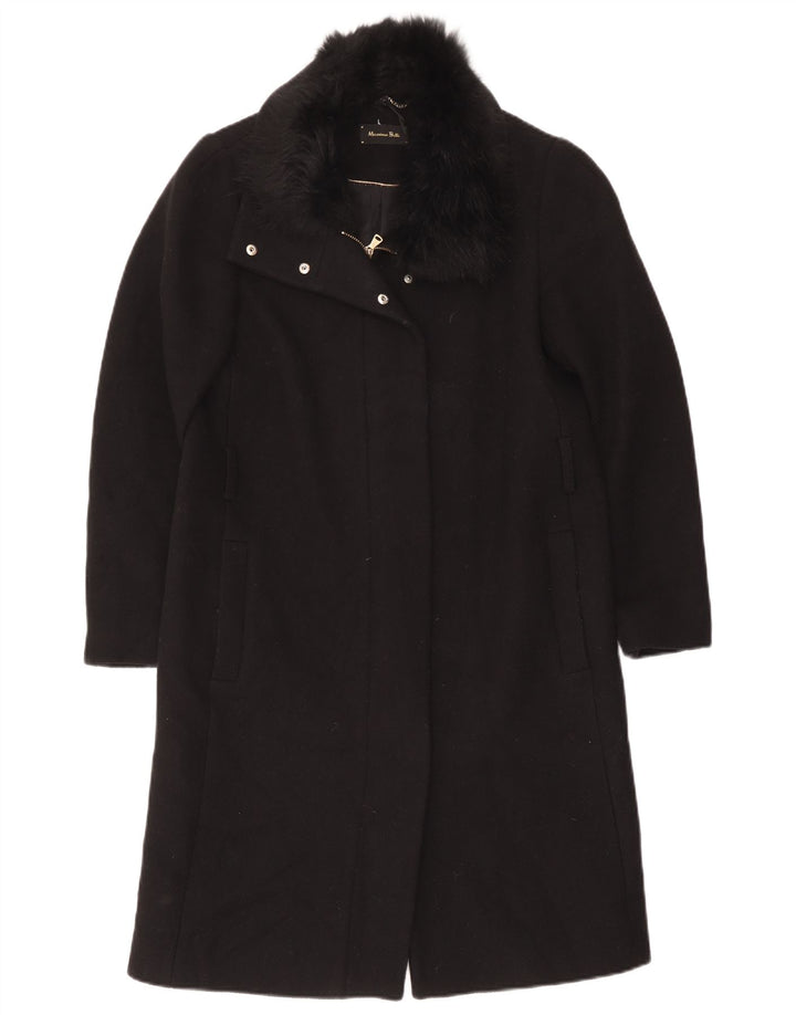 Massimo Dutti Manteau Femme EU 40 Moyen Noir