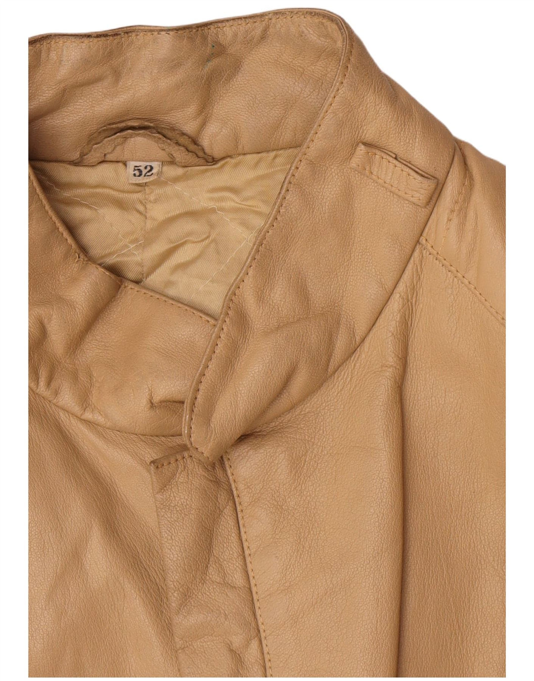 veste en cuir homme vintage IT 52 XL Beige