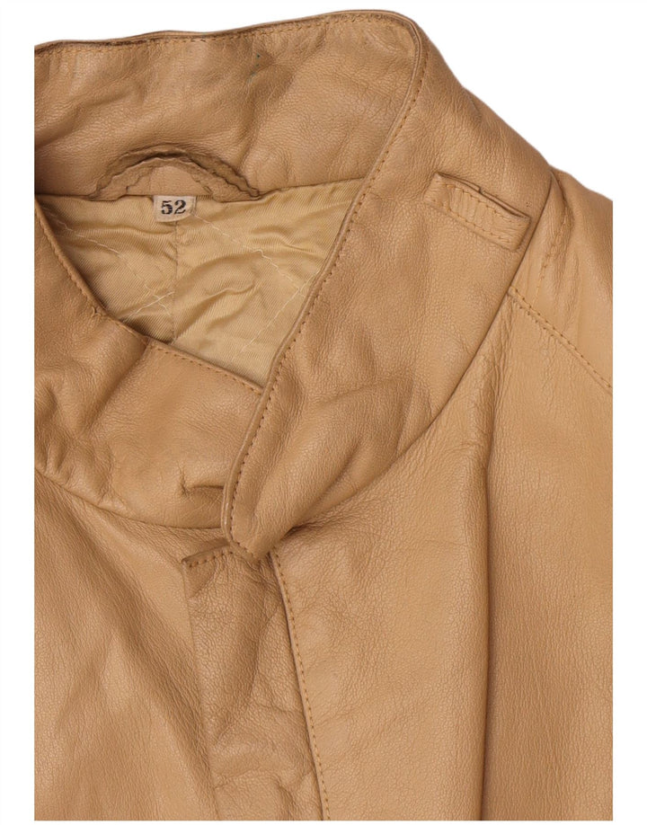veste en cuir homme vintage IT 52 XL Beige