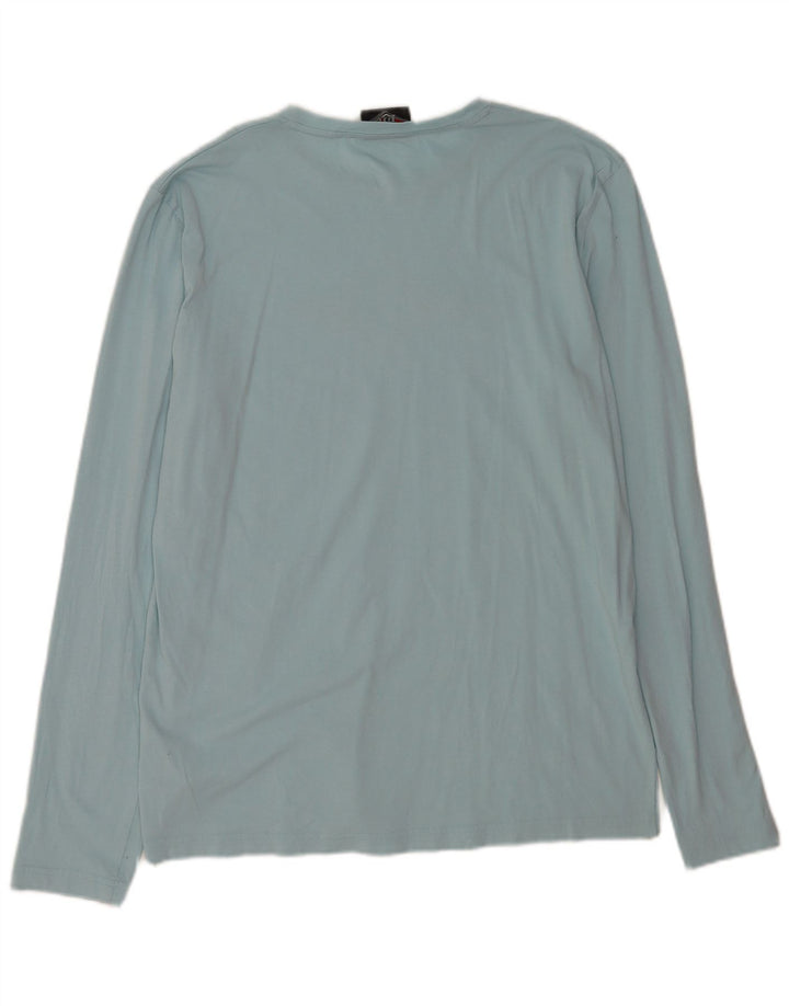 Bear Haut Graphique à Manches Longues pour Hommes en Coton Bleu Large