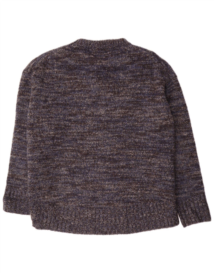 Zara Pull ras du cou pour femme UK 14 Bleu marine moyen moucheté