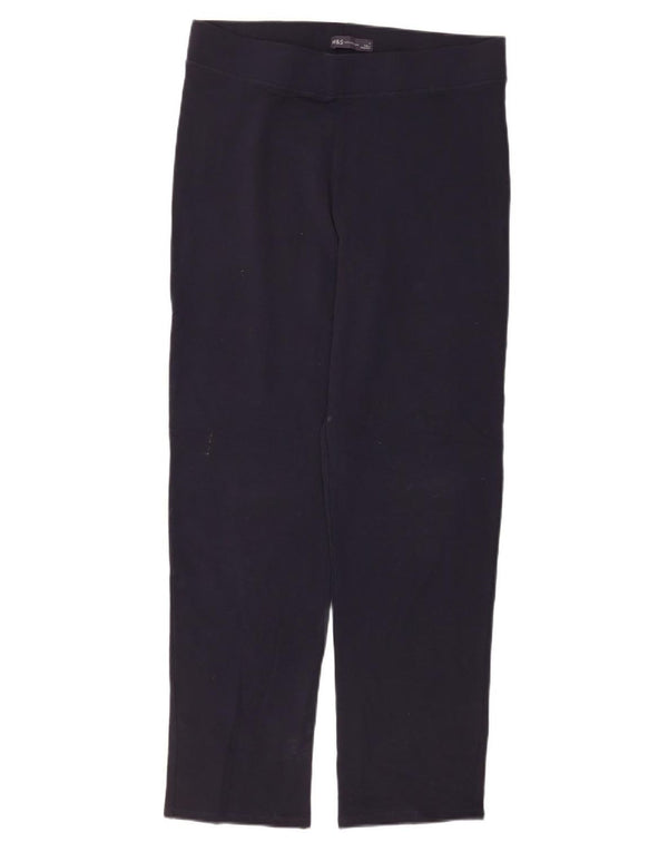 Marks & Spencer Pantalon de survêtement pour femme UK 14 Large W34 L30 Bleu marine