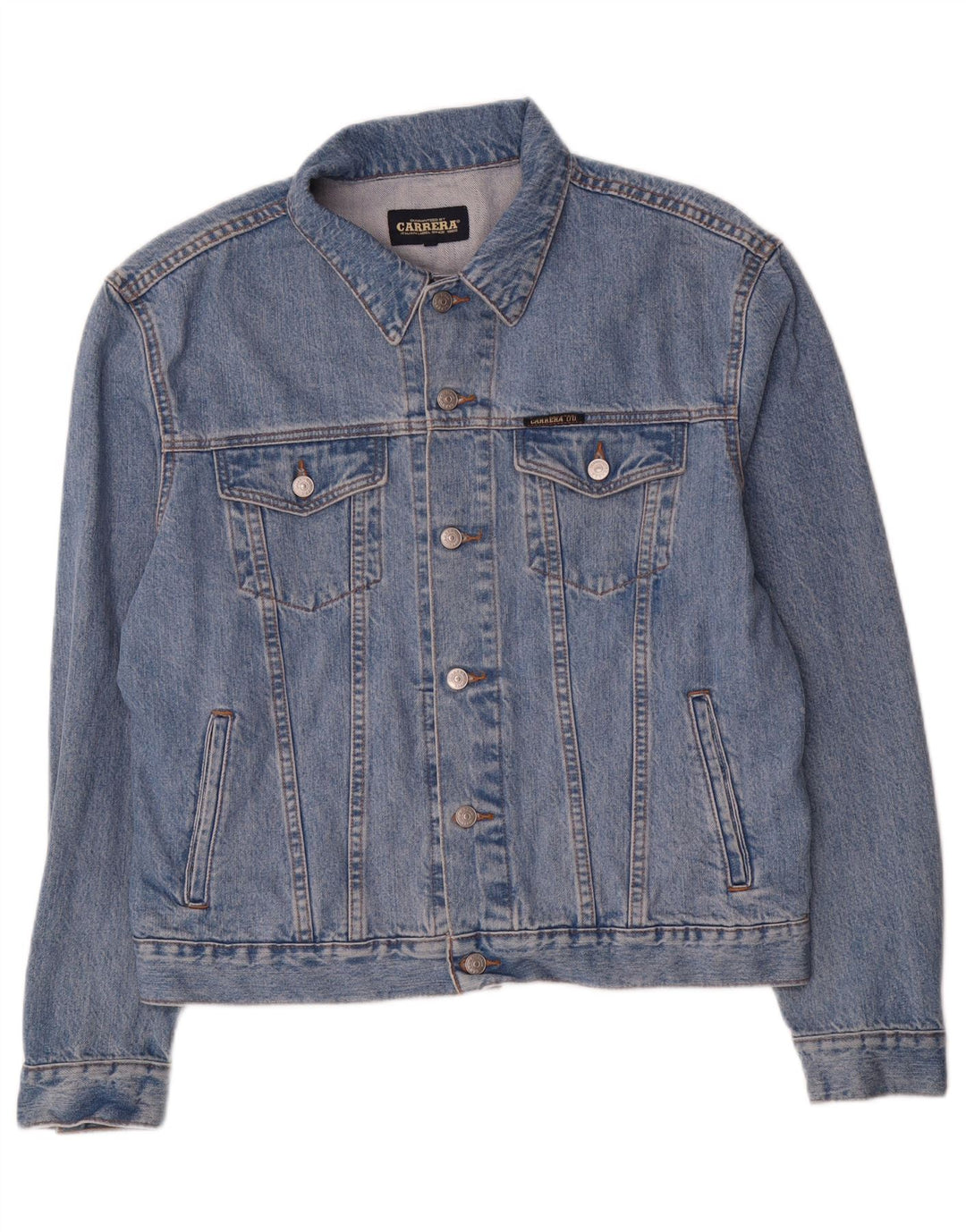 CARRERA Veste en jean pour homme UK 40 Large Bleu Coton