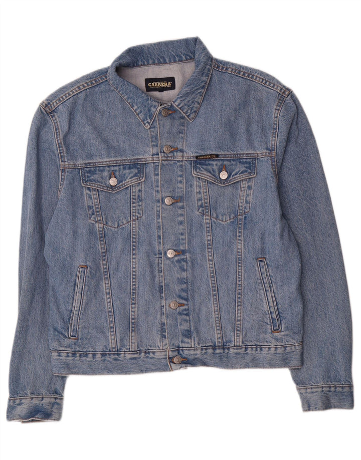 CARRERA Veste en jean pour homme UK 40 Large Bleu Coton