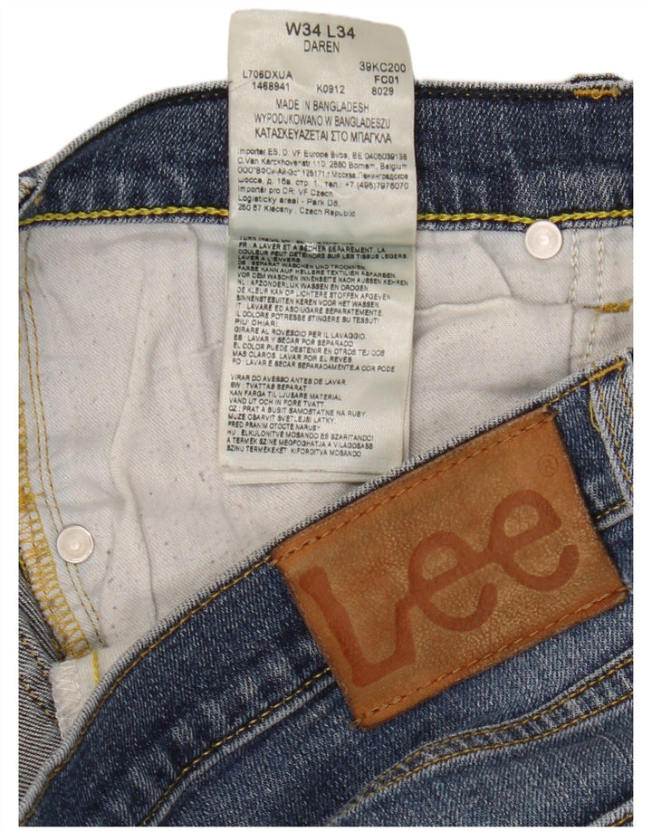 Lee Femme Daren Jean Droit W34 L30 Bleu Coton