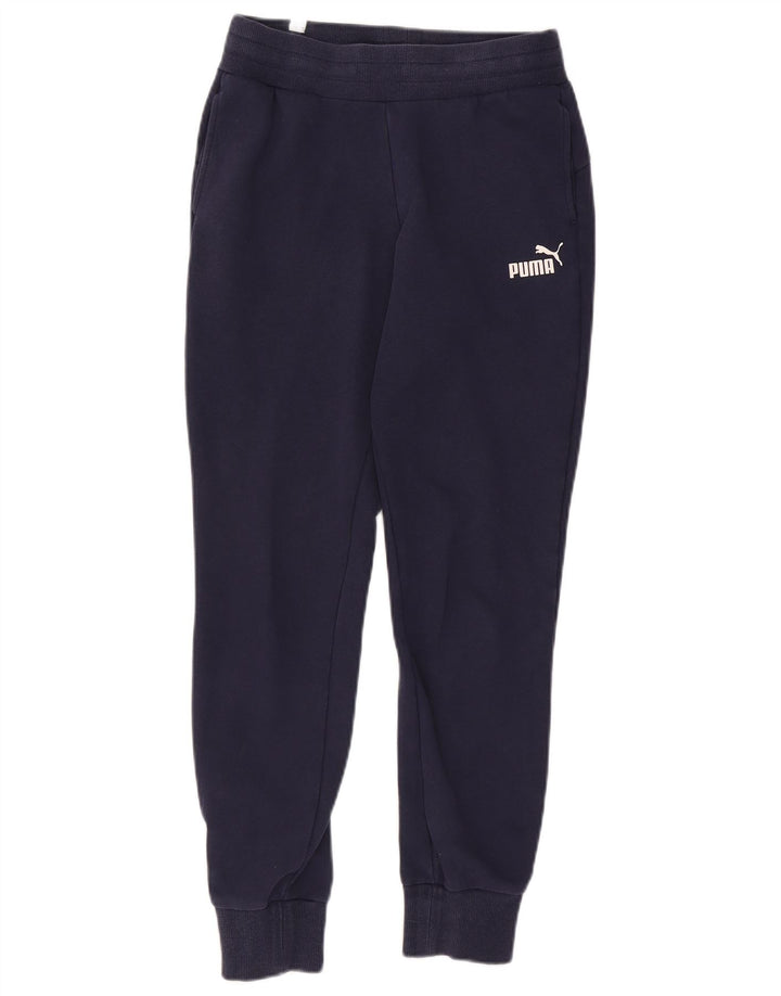 PUMA Womens Graphic Full Tracksuit UK 10 Small  Navy Blue Cotton