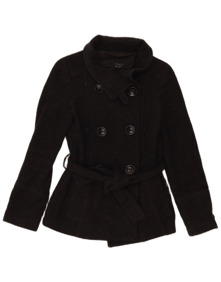 Zara Caban femme UK 10 Small Gris Laine
