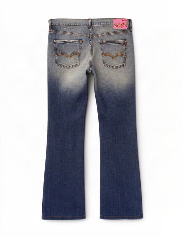 Replay Jean Bootcut Femme W32 L30 Bleu Coton