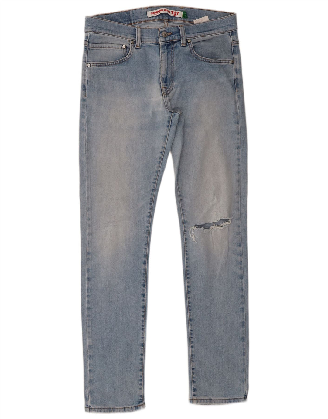 Carrera Femme 717 Jean Slim Effet Déchiré W33 L31 Bleu Coton