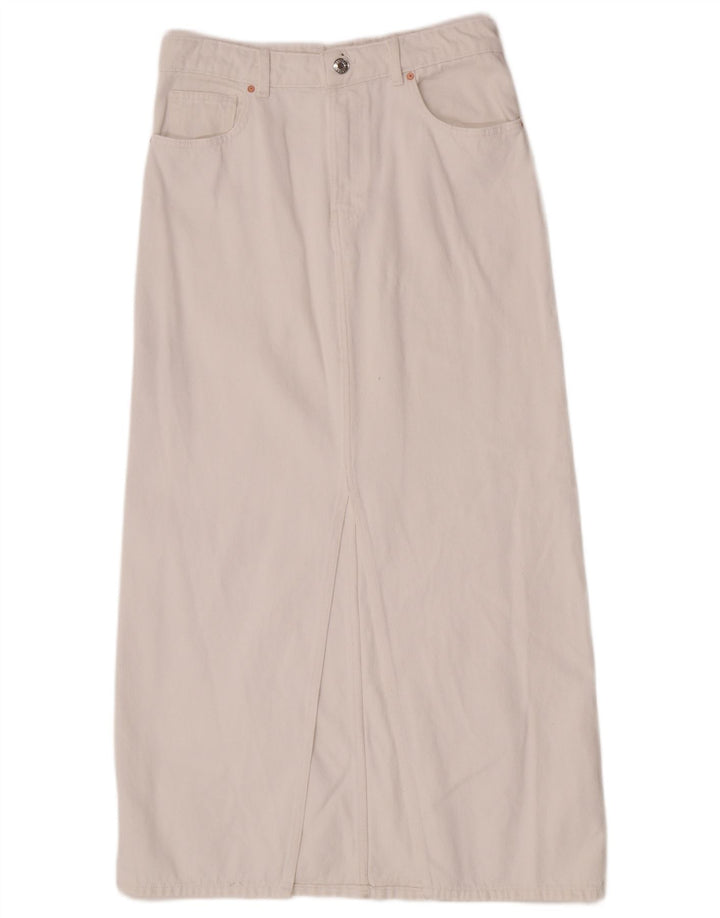 Mango Femme Jupe En Jean Medium W30 Coton Blanc