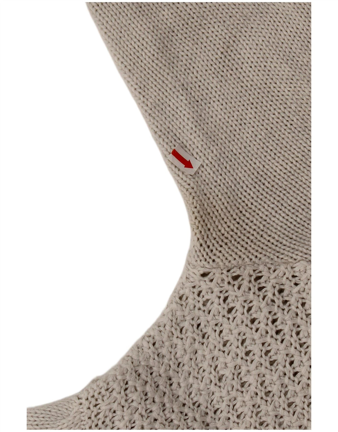 Zara Womens Cardigan à manches 3/4 Pull UK 10 Petit Gris Coton