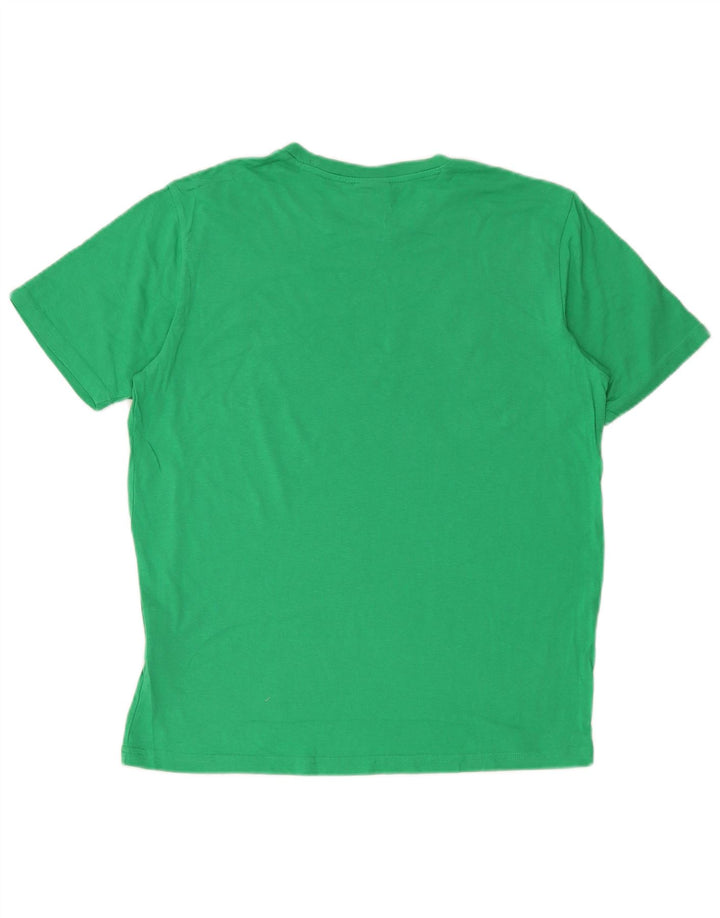 Champion T-Shirt Graphique Homme Vert Moyen Coton